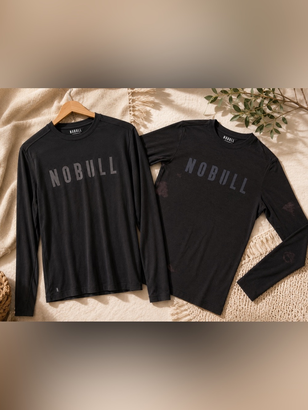 2 for 1 Men’s NOBULL Long Sleeve Shirts – Size S Well-Loved / Flawed